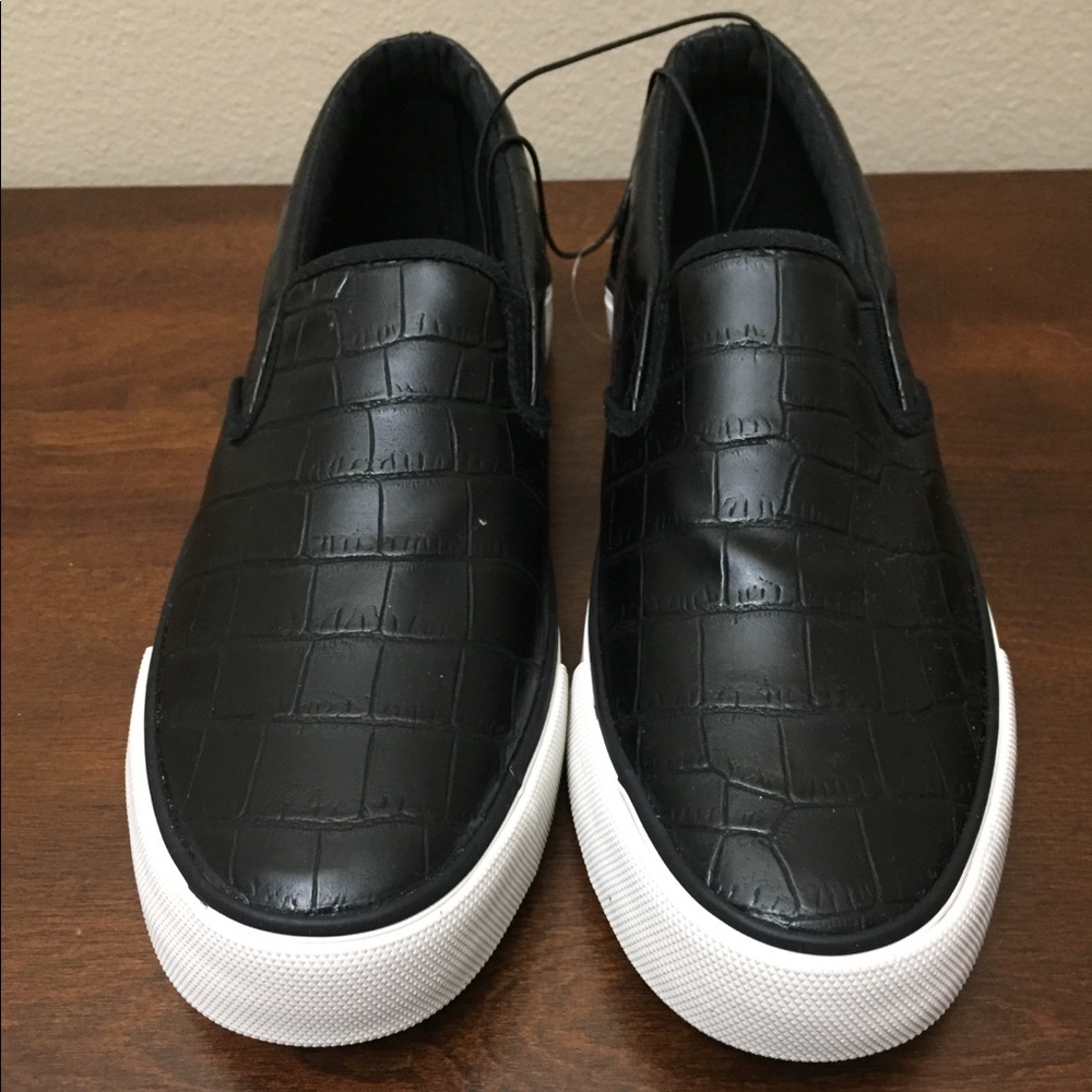 Joe Fresh Croc Embossed Slip On Sneakers